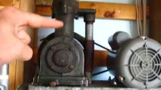 Antique Surge vacuum pump for milking a cow [upl. by Nirol111]