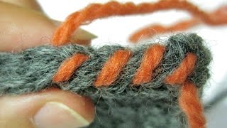 How to Whipstitch Straightedged Crochet Seams Standard Whipstitch and Modified [upl. by York]