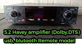 52 Amplifier havey 12 inch double subwoofer DolbyDTS blutoothusb based amplifier with Remote [upl. by Sheley134]