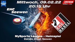 EHC Seewen vs EHC Basel MySports League LIVE [upl. by Shuping830]