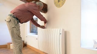 Installer un radiateur électrique à chaleur douce fluide caloporteur  Bricolage avec Robert [upl. by Loutitia]