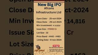 New IPO Afcons Infrastructure ipo new stockmarket [upl. by Julia]