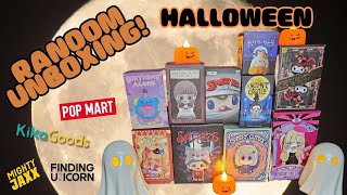 Random Halloween Unboxing KIKAGOODS MIGHTYJAXX FINDING UNICORN POPMART kikagoods [upl. by Kerr]