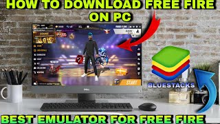 How to download free fire on PC 2024  best bluestacks emulator version for free fire [upl. by Tacye]