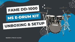 Fame DD1000 MS EDrum Kit  Unboxing and Setup [upl. by Shanleigh]