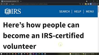 IRS Tax Tip  Here’s how people can become an IRScertified volunteer [upl. by Winton]