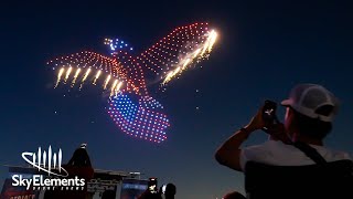 Viral Pyro Eagle Drone Show for Fourth of July  Created by Sky Elements [upl. by Veradi489]