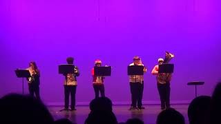 This High School Brass Band Is Playing quotSleigh Ridequot But Watch The Percussionist [upl. by Esya625]