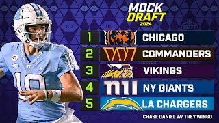 The Only 2024 NFL Mock Draft You Need To Watch  Full Breakdown  Chasin It [upl. by Aztinaj229]