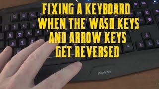 How To Fix a Keyboard When The WASD Keys amp Arrow Keys Get Flipped [upl. by Dulcea]