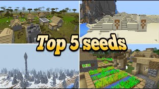 TOP 5 BEST SEEDS in MASTERCRAFT Mastercraft village amp Desert temple [upl. by Arias]