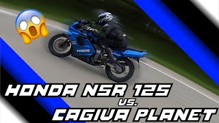 Honda NSR 125 Vs Cagiva Planet 125 TOP SPEED [upl. by Noeht]