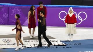 Ice Dance Figure Skating Venue Ceremony  2018 Winter Olympics  Meniscus Magazine [upl. by Powe]