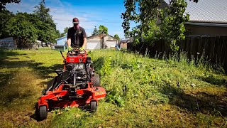 Mowing This HAZARDOUS Home Was More DANGEROUS Than I Thought [upl. by Tnias]