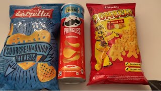 Filling Platter with Chips Estrella amp Pringles ASMR Satisfying Video [upl. by Euphemie]