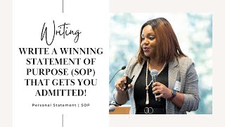 Write a Winning Statement of Purpose SOP That Gets You Admitted [upl. by Enyalb]