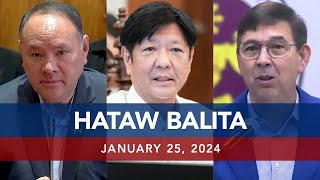 UNTV HATAW BALITA  January 25 2024 [upl. by Hannus509]