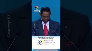 Teodoro Obiang addresses the Russia Energy Week 2024 africa foryou fypyoutube fyp shorts [upl. by Nissensohn]