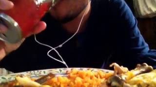 Eating Whisper ASMR Puerto Rican Dish 🍗🍛🍴 [upl. by Murdock970]