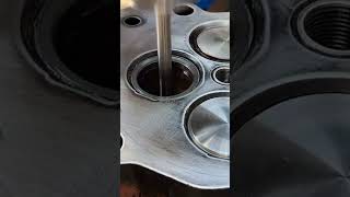 How to Valve Lapping Work engine valve cylinderhead [upl. by Gaultiero]