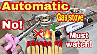 Automatic gas stove demohow to turn on auto ignition gas stoveautoignition gas stove कैसे ऑन करें [upl. by Sebastien]