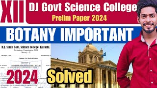 XIIBotany DJ Govt Science College Prelim paper 2024  Class 12 Botany important question [upl. by Clayberg]