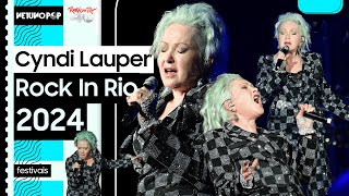 Cyndi Lauper no Rock in Rio  Aos 71 cantora solta voz sem efeitos e faz a melhor festa dos anos 80 [upl. by Adnohs]