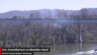 NOON UPDATE Controlled burn on Maclellan Island [upl. by Jaala]