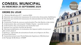 Conseil municipal du 25 septembre 2024 [upl. by Peace]