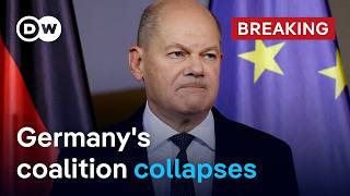 Germanys coalition collapses as confidence vote planned  DW News [upl. by Kelwunn]