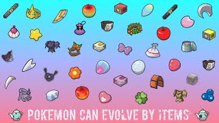 Pokemon That Evolve By Holding Items Animated 3D Shiny Sprites [upl. by Edrahc976]