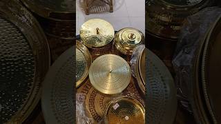 Traditional Brass Plates Masala Box Plates Chapathi Box kitchen kitchenware brasscollection [upl. by Dworman]