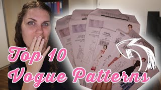 Vogue Pattern Review My Top 10 Sewing Patterns [upl. by Aivital]