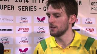 Mengel Interview after Beating Wang Hao [upl. by Alaik]