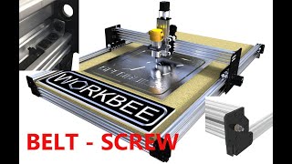 WorkBee CNC  750x1500 Belt Drive to 1500 x 1500 Screw Drive Conversion [upl. by Petuu]