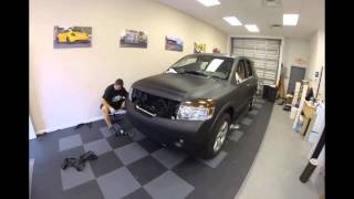 Nissan Armada Matte Black 3M vinyl wrap by Florida Car Wrap for Musceology [upl. by Hallette]