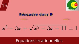 Équation irrationnelle et changement de variables 1S [upl. by Mercola37]