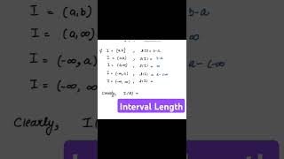 Length of an Interval  Real Analysis realanalysis maths mathematics viralmaths [upl. by Casteel940]