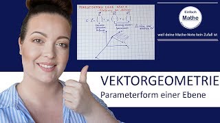 Parameterform einer Ebene  Analytische Geometrie  Vektorrechnung by einfach mathe [upl. by Armstrong]