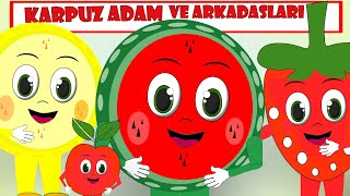 Karpuz Adam Şip Şap Şop  Meyveleri Öğreten Şarkılar  Kavun Çilek ve Kiraz [upl. by Stich225]