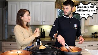 MY ITALIAN HUSBAND TEACHES US HOW TO COOK CHICKEN PICCATA [upl. by Natiha]