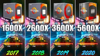 Ryzen 5 1600X vs 2600X vs 3600X vs 5600X  How Big is the Difference [upl. by Nosnev]