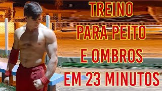 Treino para PEITO amp OMBROS em Casa  Faça Junto  23MIN [upl. by Ricki]