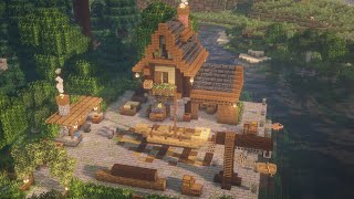 Minecraft  How to build a medieval Shipyard  Tutorial [upl. by Litt]