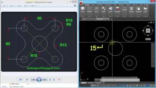 Autocad  Latihan 2 Dimensi No 3 [upl. by Oralla]