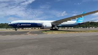 Boeing 777X after landing at BFI during SeaFair 2023 [upl. by Rudie]