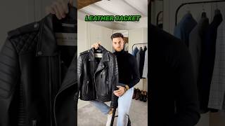 leather jacket guy😱  leather jacket men viral shorts ytshorts fashion [upl. by Werdn]