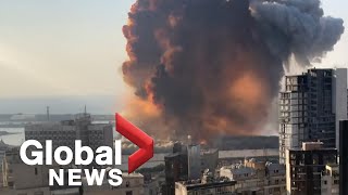 Beirut explosion Video shows new angle of the massive blast [upl. by Barry846]