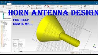 pyramidal conical corrugated horn antenna design using CST [upl. by Nezam299]