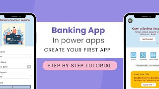 Create your first PowerApps Banking App Learn to Build from Scratch Full tutorial [upl. by Hindu]